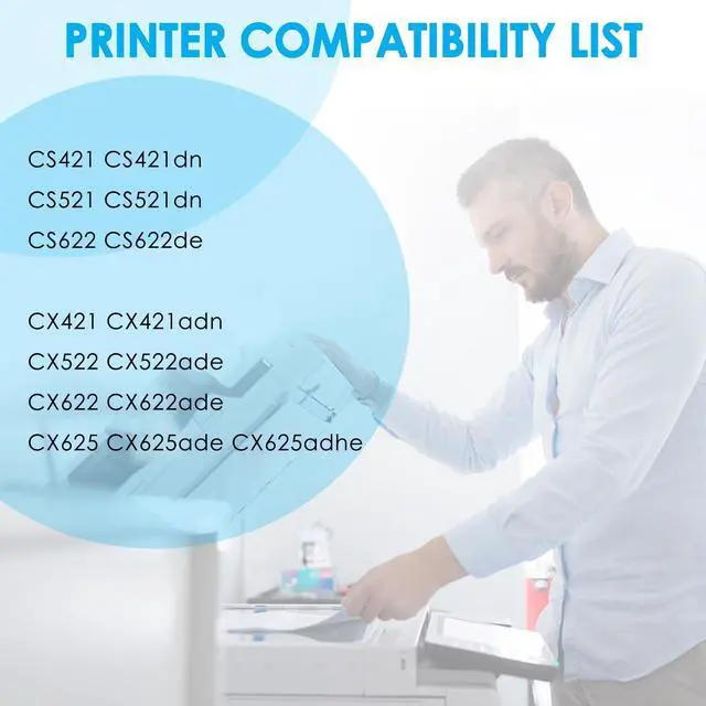 Alt view image 2 of 7 - Replacement for Lexmark 78C10K0 78C10C0 78C10M0 78C10Y0 78C10 Toner Cartridge for Lexmark CS421dn CS521dn CS622 CS622de CX421adn CX522 CX522ade CX622ade CX625ade CX625adhe Printer (4-Pack)