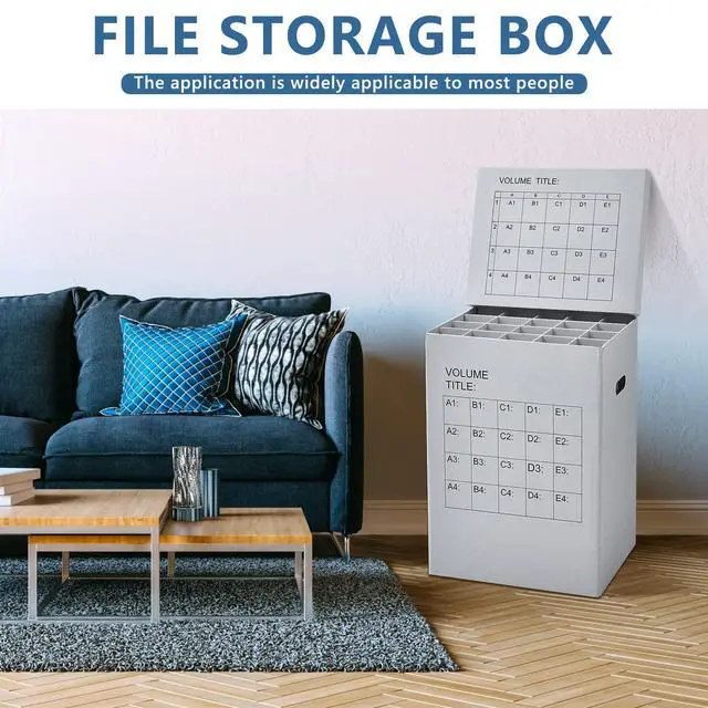 Alt view image 6 of 6 - 2 Pack Blueprint Holder Storage Organizer for Storing Poster Anchor Charts 40 Slots 25 x 17.7 x 14.2 Inch Blueprint Roll File Holder for Architectural Map School Office Home Items
