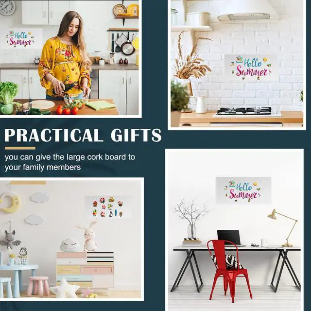 Alt view image 6 of 6 - 24 x 48 Magnetic Board Steel Magnet Bulletin Boards for Walls Wet Erase Stainless Steel Board for Kitchen Office Classroom Displaying Letters Numbers Notes Photos