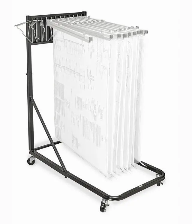 Main image of Adir Mobile Blueprint Holder Construction Plan Rack, Map Organizer, Blueprint Rack, and Poster Display Rack for Jobsite and Office (Without Blueprint Clamps)