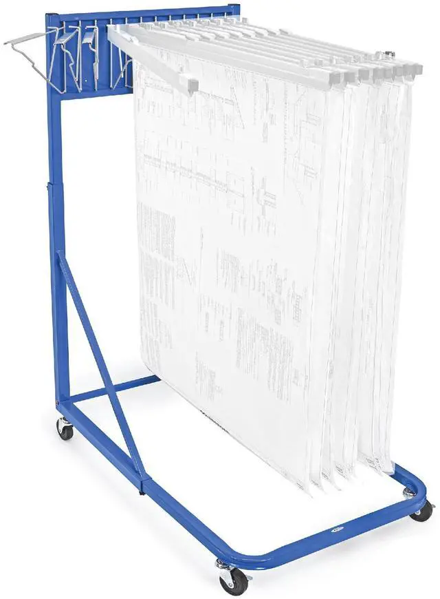 Main image of Adir Mobile Blueprint Holder Construction Plan Rack, Map Organizer, Blueprint Rack, and Poster Display Rack for Jobsite and Office (Without Blueprint Clamps)