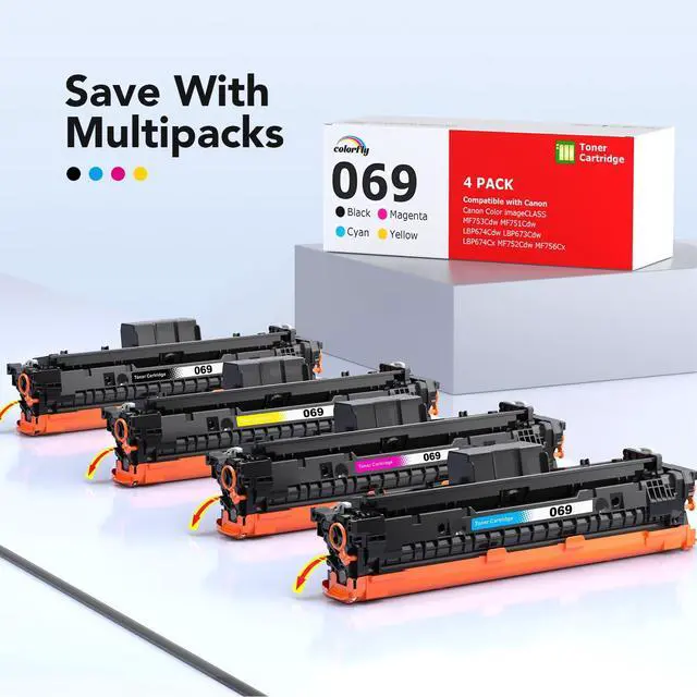 Alt view image 6 of 7 - 069 Toner Cartridge Set 069H MF753Cdw Compatible Replacement for Canon 069 069H Toner Cartridge Set for Canon imageCLASS MF753Cdw MF751Cdw LBP674Cdw Printer Ink 4 Pack