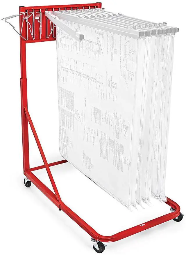 Main image of Adir Mobile Blueprint Holder Construction Plan Rack, Map Organizer, Blueprint Rack, and Poster Display Rack for Jobsite and Office (Without Blueprint Clamps)