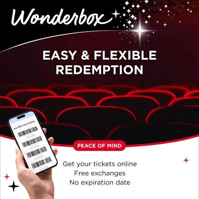 Alt view image 4 of 7 - AMC Movie Theatres® - 4 Black Tickets + 4 Drinks + 2 Popcorn | Valid at 550+ AMC theater locations across the US, Choose your theater, movie, date, and showtime with easy online redemption