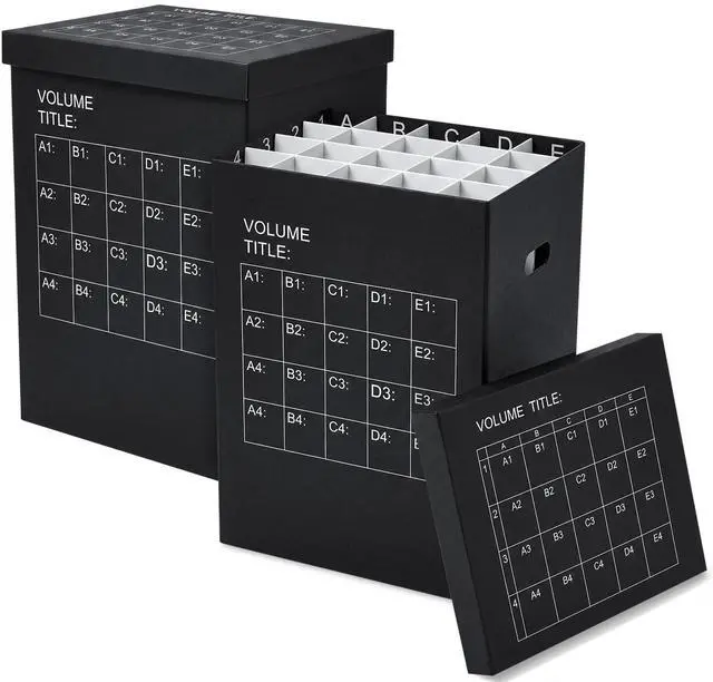 Main image of 2 Pack Blueprint Holder Storage Organizer for Storing Poster Anchor Charts 32 Slots 25 x 14.2 x 14.2 Inch Blueprint Roll File Holder for Architectural Map School Office Home Items(Black)