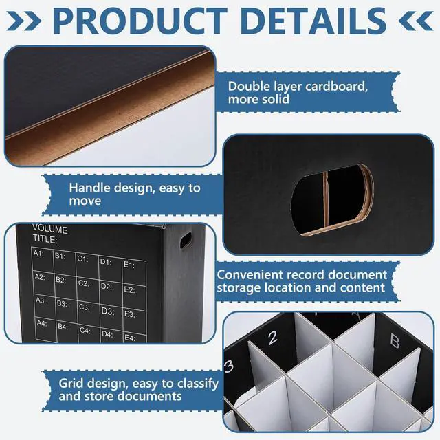 Alt view image 4 of 7 - 2 Pack Blueprint Holder Storage Organizer for Storing Poster Anchor Charts 32 Slots 25 x 14.2 x 14.2 Inch Blueprint Roll File Holder for Architectural Map School Office Home Items(Black)