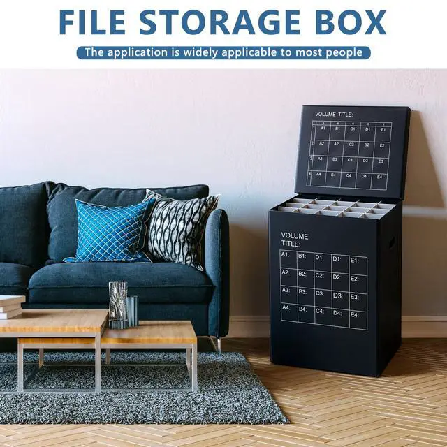 Alt view image 6 of 7 - 2 Pack Blueprint Holder Storage Organizer for Storing Poster Anchor Charts 32 Slots 25 x 14.2 x 14.2 Inch Blueprint Roll File Holder for Architectural Map School Office Home Items(Black)