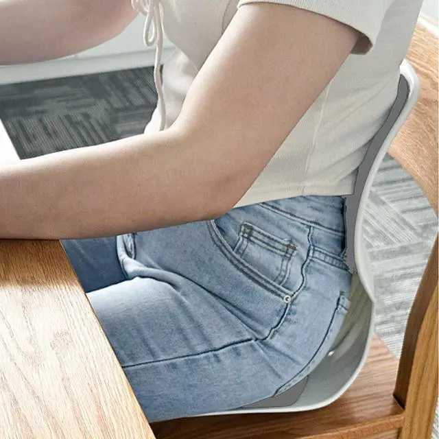 Alt view image 3 of 7 - Lumbar Support Posture Corrector Chair for Adults,Back and Lumbar Support Breathable Fabric Petal Shaped Office Chair Seating Cushion,Ergonomic Back for Office (Grey)