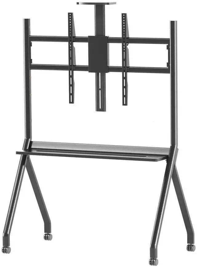 Main image of Smart Board Stand with Wheels, Fits 55/65/75/86 Inch | Height adjustable, 4 lockable rolling casters, solid steel frame, ideal for office and classroom