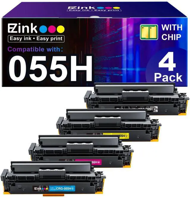 Main image of 055H 055 Toner Cartridge Set MF741Cdw MF743Cdw MF740C | Compatible for Canon 055 055H High Capacity Color ImageCLASS MF742Cdw MF745Cdw MF746Cdw MF744Cdw LBP664Cdw Printer 4 Pack