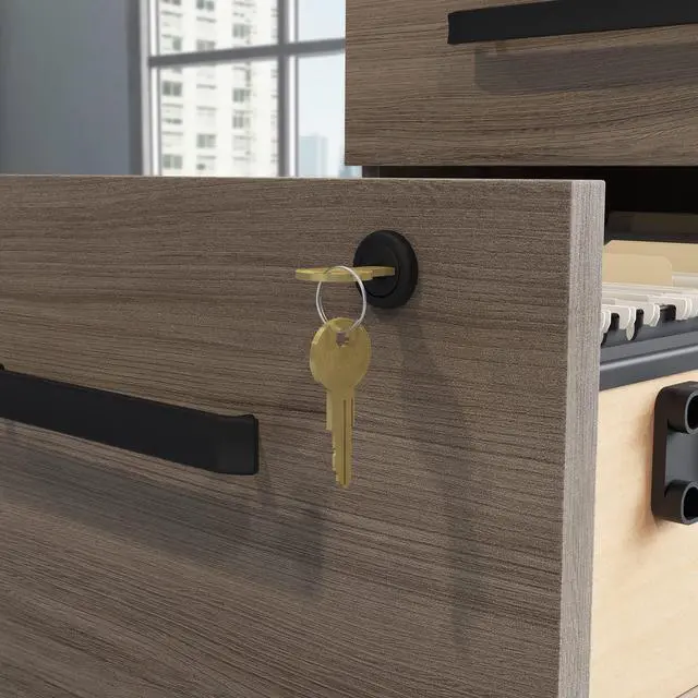 Alt view image 7 of 7 - OfficeWorks by Affirm Mobile File, L: 15.55'' x W: 19.45'' x H: 28.43'', Hudson Elm Finish