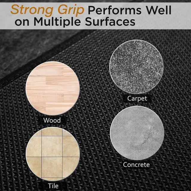 Alt view image 5 of 7 - Chair Mat for Carpet, Multi-Surface Grip, Dark Gray, 48" x 36" | Curl & Crack Resistant Floor Protector, Office Desk Chair, Silent Rolling Gaming Chair | 2-3X Thicker Than Standard at 0.25"