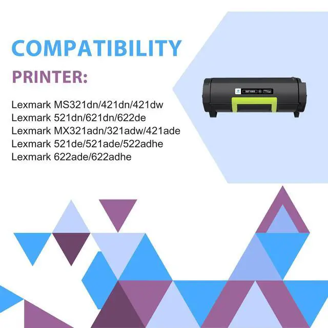 Alt view image 4 of 5 - 56F1000 56F1H00 MS521 Black Toner Cartridge 56F1000 MS621 MS321 Printer | Remanufactured for MS521 MS421 MS622 MX321 MS521Dn MS321dn MX521de MX622ade MX321adn MX421dn 622adhe MS621dn 622de Printer