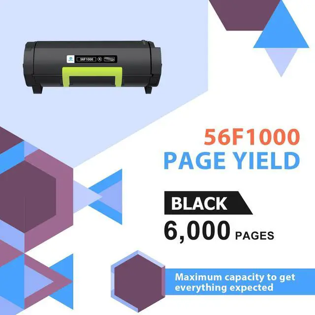 Alt view image 3 of 5 - 56F1000 56F1H00 MS521 Black Toner Cartridge 56F1000 MS621 MS321 Printer | Remanufactured for MS521 MS421 MS622 MX321 MS521Dn MS321dn MX521de MX622ade MX321adn MX421dn 622adhe MS621dn 622de Printer