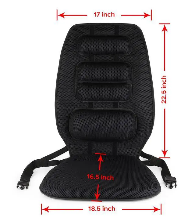 Alt view image 3 of 6 - Gel High Chair Back Support and Seat Cushion | Adjustable Lumbar Pillow Placement for Upper Lower Thoracic, Coccyx, Pressure Sore Pain Relief | for Car, Office Chair, Gaming | Posture Aid
