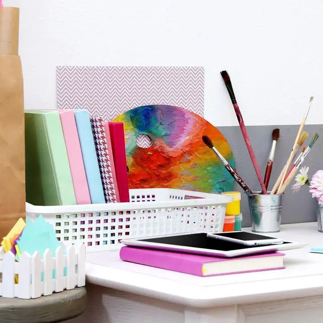 Alt view image 6 of 7 - 24 Pack Classroom Storage Baskets 15''x10''x3'' Large Plastic Classroom Paper Trays with Handle Letter Size A4 Paper Toy Basket Turn in Trays for Library, Office Desk Drawer Organizing (24, White)