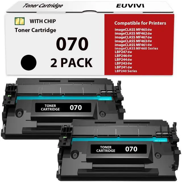 Main image of 070 Toner Cartridge Compatible for Canon 070 070H Black Toner Cartridge for imageCLASS MF465dw MF462dw LBP246dw LBP247dw Printer High Yield 2,900 Pages 2 Pack