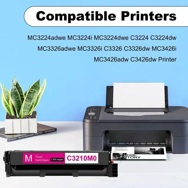 Alt view image 2 of 5 - C3210M0 MC3224 Toner Cartridges Compatible for Lexmark C3224 C3326 Toner Cartridge C3210M0 for C3210 C3326 C3426 MC3224 MC3326 MC3426 Laser Printers (M)