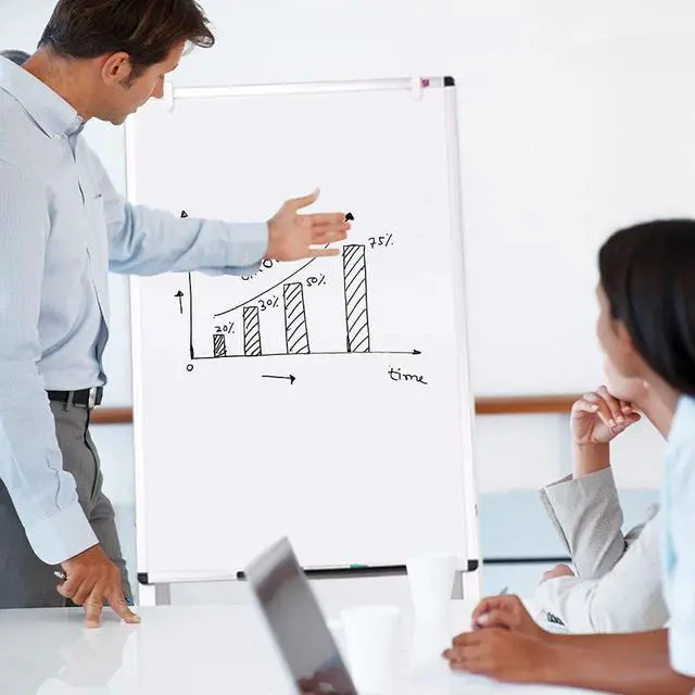 Alt view image 5 of 5 - Magnetic H-Stand Whiteboard/Adjustable Dry Erase Easel,24 x 36 Inches