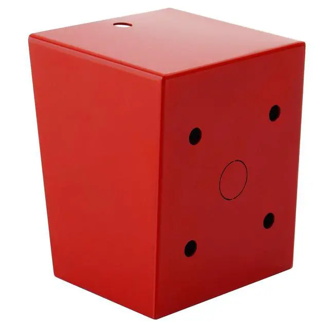 Alt view image 7 of 7 - Fire Department Box With Lock Hole Red Heavy Duty Steel