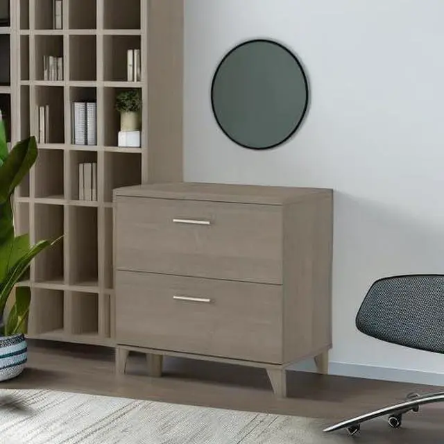 Alt view image 6 of 7 - 2 Drawer Lateral File Cabinet, Letter and Legal-Size Document Storage for Home or Professional Office, Somerset Collection, Ash Gray