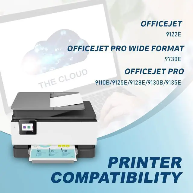 Alt view image 3 of 7 - 936XL Ink Cartridges, 4-Pack for OfficeJet Pro 9125e 9135e 9730e