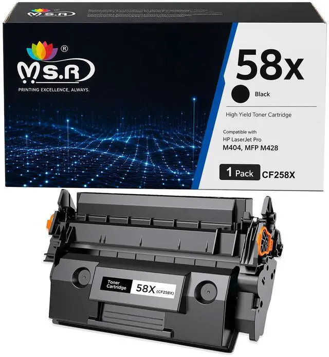 Main image of 58X CF258X Toner Cartridge Black Replacement for HP 58X CF258X 58A CF258A High Yield Black Toner Cartridges Work With Laser Jet Pro M404dw M406dn M404dn M404n MFP M430f M428fdn Printer Toner (1 Black)