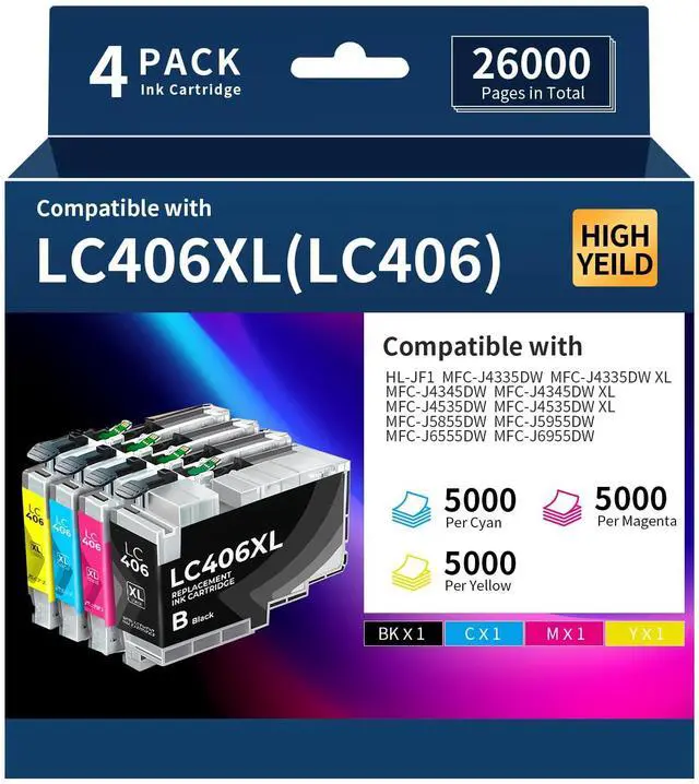 Main image of LC406XL LC406 Ink cartridges Compatible Brother LC406XL Ink Cartridges | Multi-scene institutional application,Stable durable printing output,Professional technical after-sales support