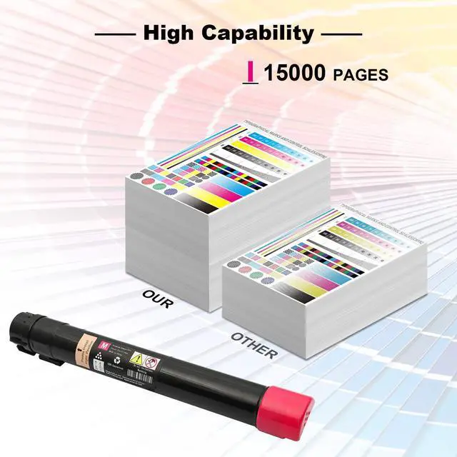 Alt view image 3 of 7 - Remanufactured Toner Cartridge for Xerox Workcentre 7525/7530/7535/7545/7556/7830/7835/7845/7855 Compatible with 006R01515 Magenta Toner 15000 Pages-1 Pack
