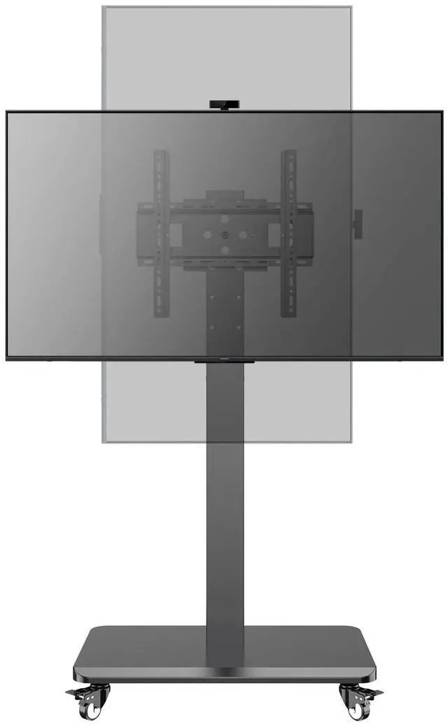 Main image of Mobile TV Cart Rolling TV Stand for 26 to 65 Inch TVs, Landscape to Portrait Rotating, Height Adjustable Portable Floor TV Stand with Locking Wheels Hold Up to 110 Lbs Max VESA 400x400mm