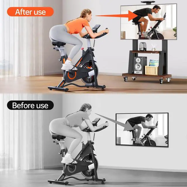 Alt view image 6 of 7 - Mobile TV Stand on Wheels for 32-75 Inch TVs | With Top Projector tray& 2-Tier Storage Height Adjustable Heavy-Duty Holds up to 180lbs,Max VESA 600 * 400mm