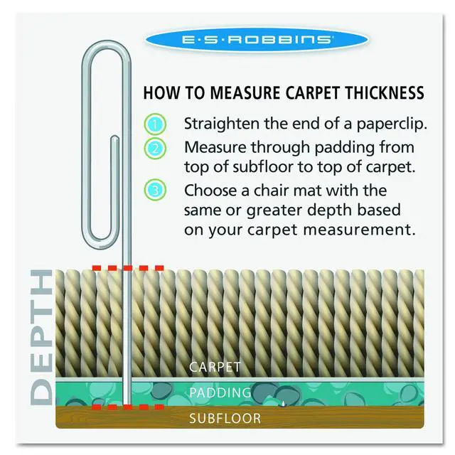 Alt view image 4 of 7 - Carpet Chair Mats for Low Pile, 45-Inch by 53-Inch with Lip, Clear Vinyl