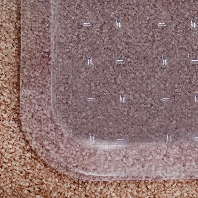 Alt view image 5 of 7 - Chair Mat for Low Pile Carpet- Rectangle with Lip, Vinyl 36" x 48", Clear (128053)