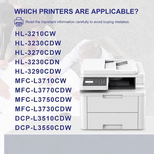 Alt view image 2 of 7 - TN223 TN-223 High Yield BK/C/M/Y Toner Cartridge 4-Pack Compatible Replacement for Brother MFC-L3710CW, MFC-L3770CDW, MFC-L3750CDW, HL-L3210CW, HL-L3230CDW Printers - TN2234PK