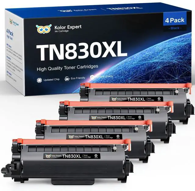 Main image of TN830XL TN830 Toner Cartridges Replacement for Brother TN 830XL Work with DCP-L2640DW HL-L2460DW HL-L2480DW HL-L2405W HL-L2400D MFC-L2820DW MFC-L2760DW High Yield Printer (4 Pack, Black)