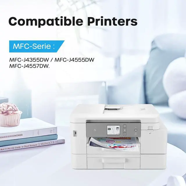 Alt view image 2 of 7 - LC506XL Ink Cartridges Compatible for Brother LC506XL LC506 Ink Cartridges | Compatible with Brother MFC-J4355DW MFC-J4555DW MFC-J4557DW Printer (4 Pack, Black, Cyan, Magenta, Yellow)