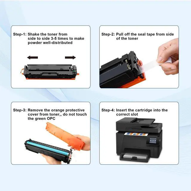 Alt view image 5 of 6 - 130A Toner Cartridges Set 4 Pack Replacement for HP 130A M177fw M176n | Compatible for HP Color Laserjet pro mfp M177fw,M176n Printer Ink (Black,Cyan, Magenta, Yellow)