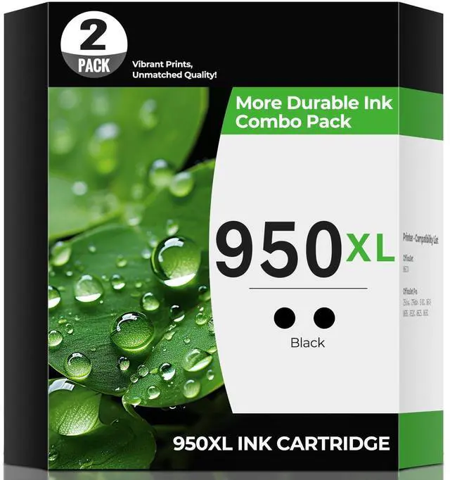Main image of 950XL Black Ink Cartridges for OfficeJet Pro 8600 8610 8620 8100 Ink Compatible for HP 950 XL Black Ink Cartridge HP950XL Printer Ink for OfficeJetPro 8630 8660 8640 8615 8110 8616 8625 276DW 251DW-2P