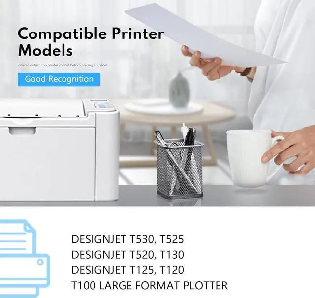 Alt view image 2 of 6 - 711XL Ink Cartridges High Yield Compatible 711 Ink Replacement for HP 711 Ink Cartridge use with DesignJet T100 T120 T125 T130 T520 Printer (4-Pack, Black/Cyan/Yellow/Magenta)