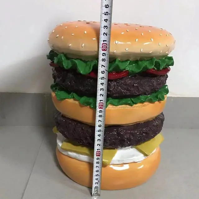 Alt view image 7 of 7 - Small Burger Stool, Cute Low Hand Painted Ergonomic Shoe Changing Stool for Living Room Bedroom, Ergonomic Multifunctional Shoe Changing (Burger