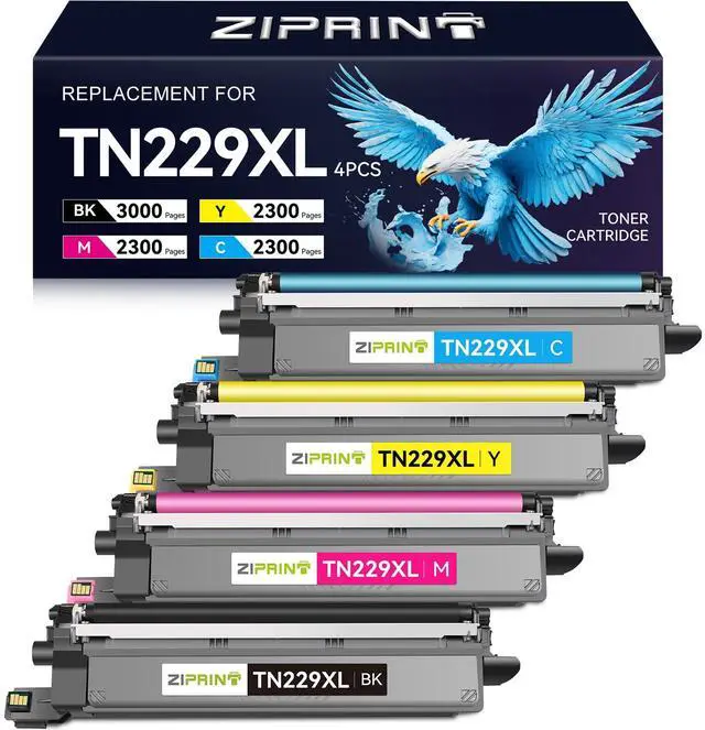 Main image of TN229XL Toner Cartridges 4 Pack TN229 MFC-l3780CDW 3720CDW Toner | Compatible with Brother MFC-L3780CDW L3720CDW HL-L3280CDW L3220CDW L3300CDW L3295CDW Printer (Black Cyan Magenta Yellow)