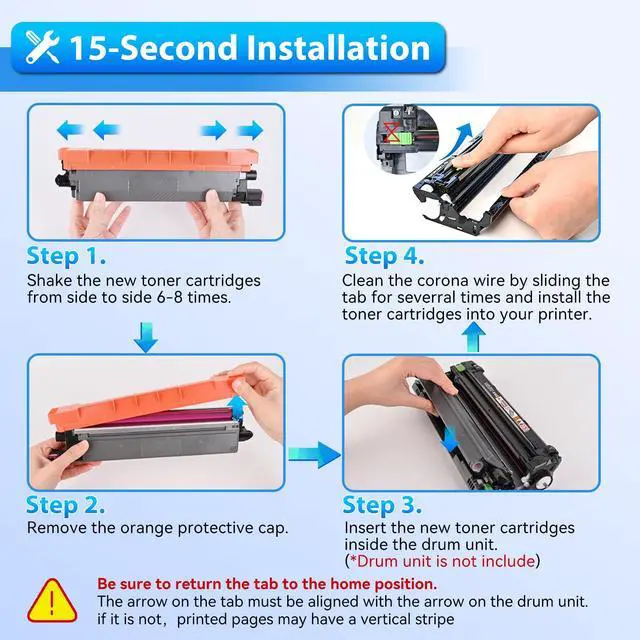 Alt view image 7 of 7 - TN229XL Toner Cartridges 4 Pack TN229 MFC-l3780CDW 3720CDW Toner | Compatible with Brother MFC-L3780CDW L3720CDW HL-L3280CDW L3220CDW L3300CDW L3295CDW Printer (Black Cyan Magenta Yellow)