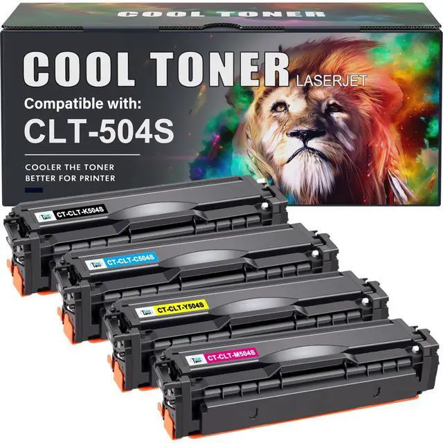 Main image of CLT-K504S CLT-504S Toner Cartridge for Samsung K504S C1860FW C1810W 4-Pack | Compatible for Samsung Xpress C1860FW C1810W SL-C1860FW SL-C1810W CLX-4195FW CLP-415NW Printer (Black Cyan Yellow Magenta)