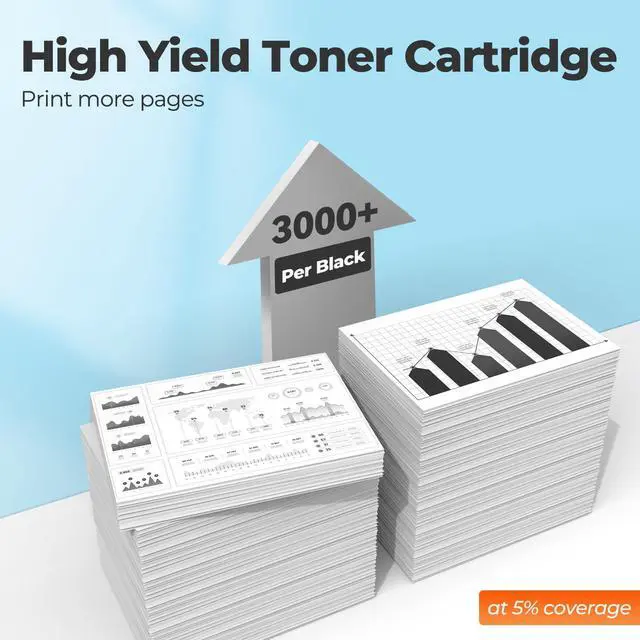 Alt view image 3 of 7 - CF258A 58A Toner Cartridges Black (2-pack) for HP 58A 58X CF258X, Laser Jet M404dn M428fdw Toner Cartridges, CF258 for Laser Jet Enterprise M404dn M404dw M404n M428dw M428fdn MFP M304 M406dn M430f