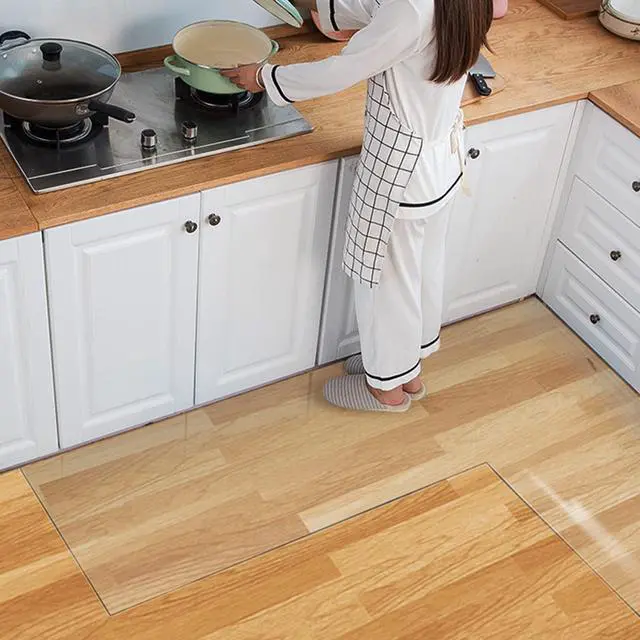 Alt view image 5 of 7 - Clear Office Chair Mats, 0.06" Thick Transparent Heavy Duty Hard Chair Mat for Wood Floors, Rectangular Home Carpet Protector, Can Be Cut