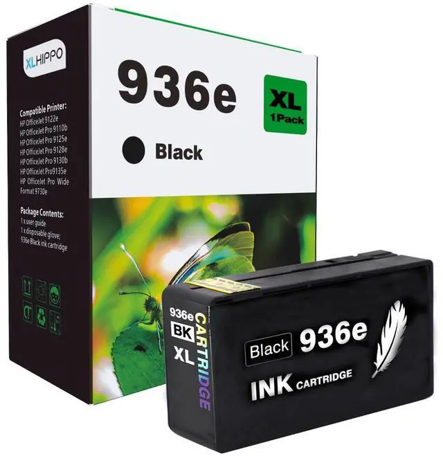 Main image of 936XL Black Replacement for HP 936 Black Ink Cartridge for HP Printers 9125e 9120e Series, for 936 Series HP936 936e Black Ink, Work for OfficeJet Pro 9130e 9135e 9730e 9120 9130 (1 * 936 e BK)