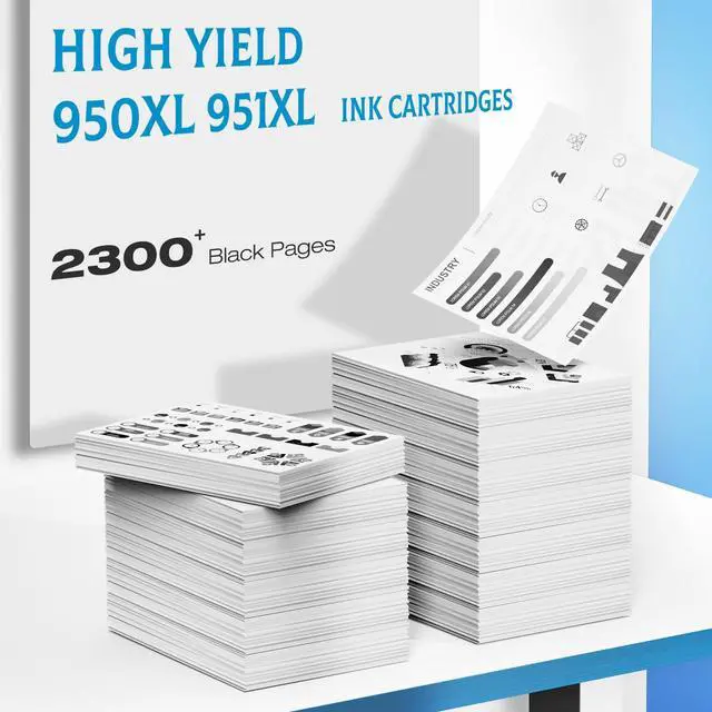 Alt view image 3 of 7 - 950XL Black Ink Cartridges for OfficeJet Pro 8600 8610 8620 8100 Ink Compatible for HP 950 XL Black Ink Cartridge HP950XL Printer Ink for OfficeJetPro 8630 8660 8640 8615 8110 8616 8625 276DW 251DW-2P