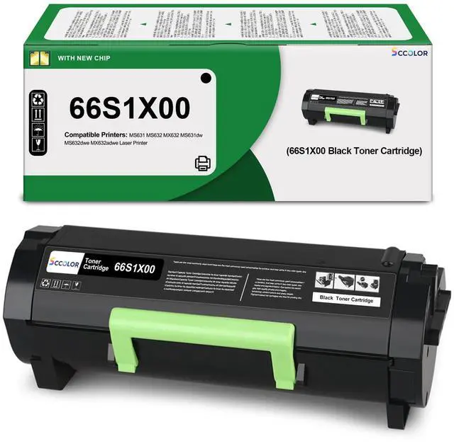 Main image of 66S1X00 Toner Cartridge Extra High Yield 31,000 Page Yield Replacement for Lexmark 66S1X00 Black Toner Compatible with Lexmark MS631 MS632 MX632 MS631dw MS632dwe MX632adwe Laser Printer