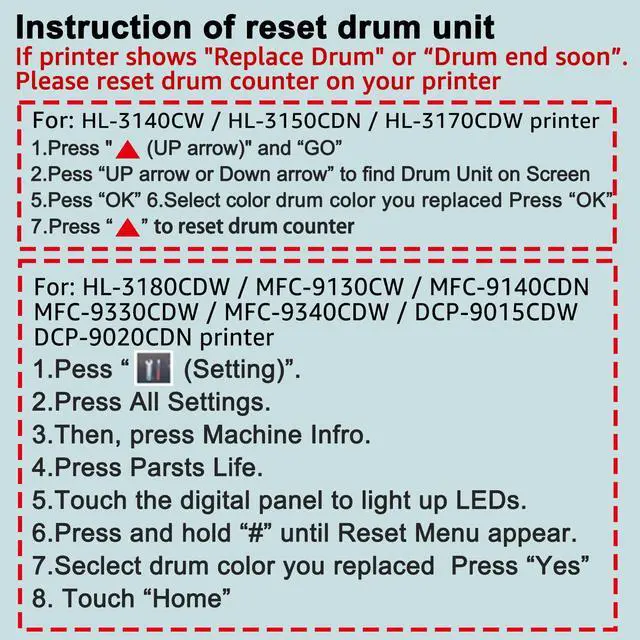 Alt view image 3 of 7 - Compatible DR221CL Drum Unit Replacement for Brother MFC-9130CW MFC-9340CDW | 4-pack DR-221CL DR221 use for HL-3170CDW MFC-9330CW HL-3140CW HL-3180CDW DCP-9020CDN Printer,15,000 pages Not Toner