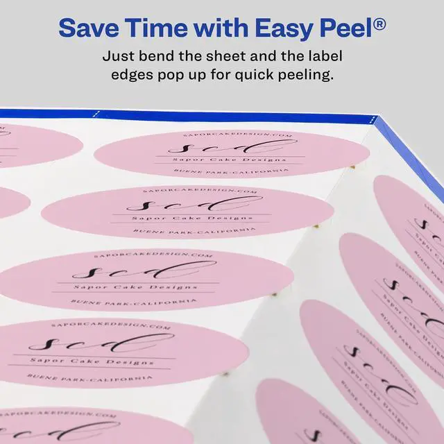 Alt view image 7 of 7 - ® Matte White Oval Labels, Sure Feed® Technology, 2" x 3-1/3", 800 Matte White Printable Labels